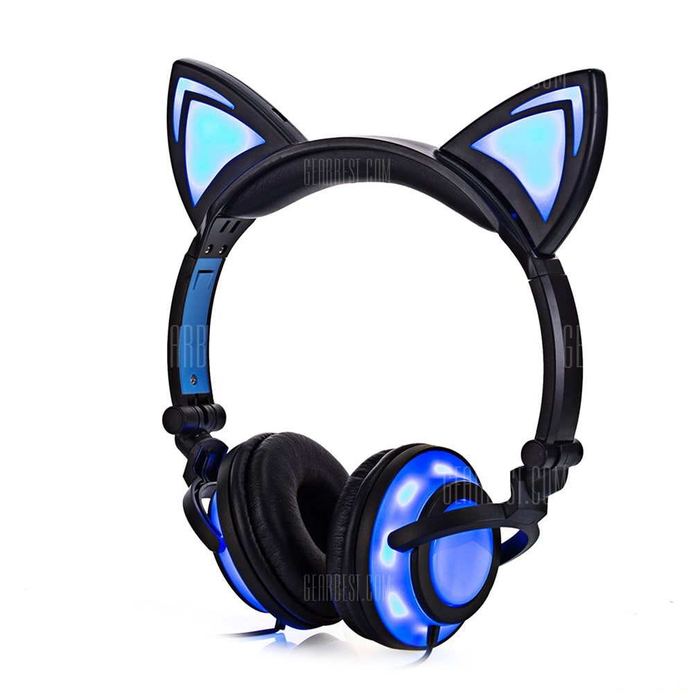 offertehitech-gearbest-Cute Foldable Flashing Cat Ear Headphones