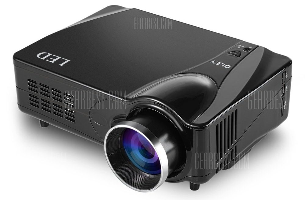 offertehitech-gearbest-D9HB LED Home Entertainment Projector Fashionable Exquisite Design 16:9 Aspect Ratio Built - in Speakers Support HDMI / AV / VGA