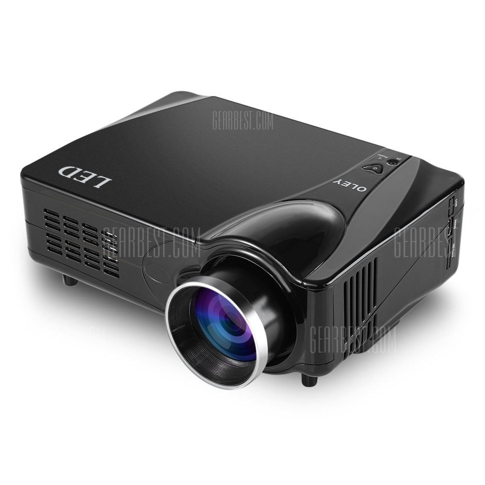 offertehitech-gearbest-D9HB LED Home Entertainment Projector Fashionable Exquisite Design 16:9 Aspect Ratio Built - in Speakers Support HDMI / AV / VGA