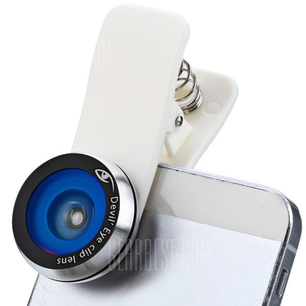 offertehitech-gearbest-Devil's Eye Fisheye Lens with Clip for iPhone iPad Samsung and A Variety of Smart Phone