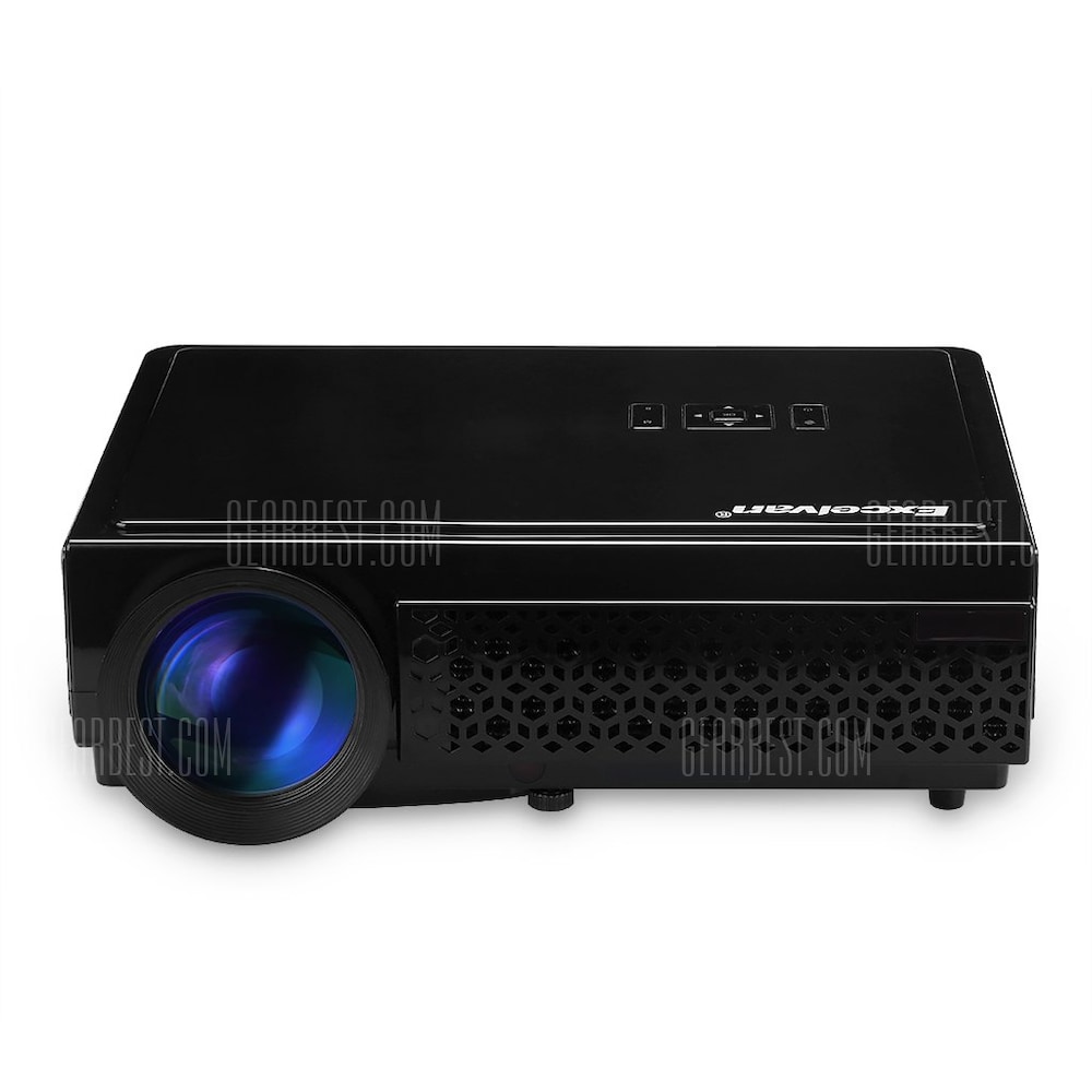offertehitech-gearbest-Excelvan 96+ Native 1280*800 support 1080p Led Projector Black US PLUG