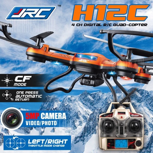 offertehitech-gearbest-JJRC H12C Headless Mode 2.4GHz 4CH RC Quadcopter 6 Axis Gyroscope 360 Degree Stumbling RTF UFO with 5.0MP HD Camera