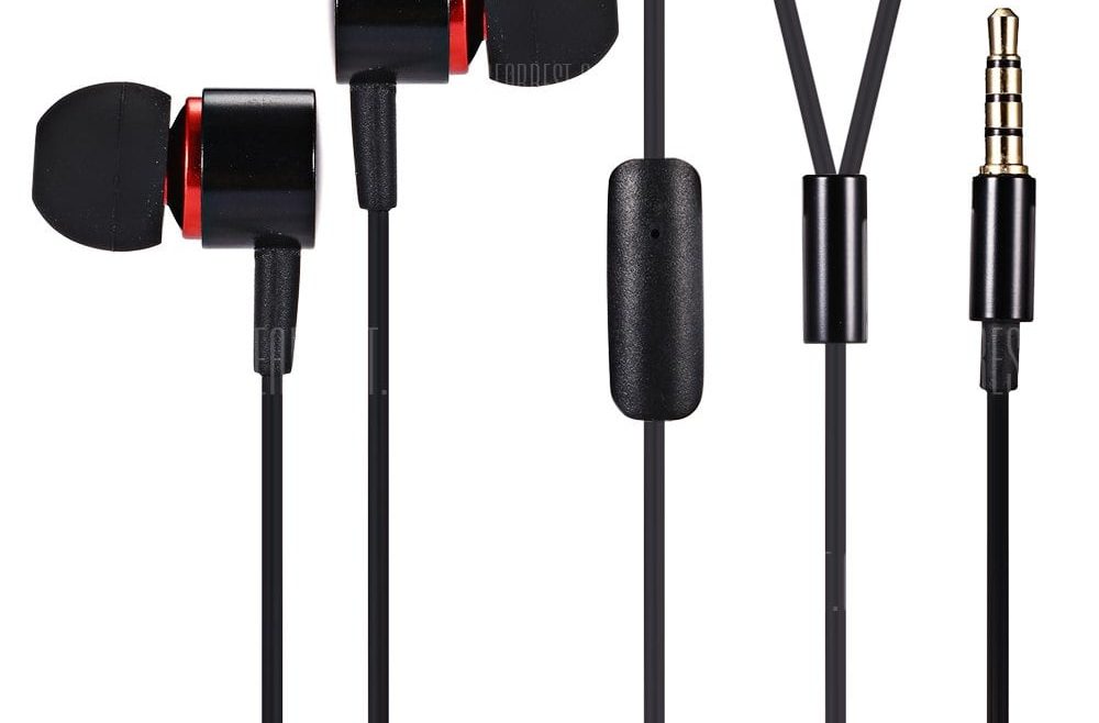 offertehitech-gearbest-KDK - 206 Metal In-ear Stereo Earphones