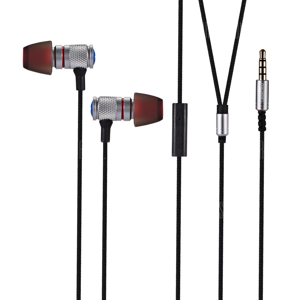 offertehitech-gearbest-KDK - 302 Metal In-ear Stereo Earphones with Mic
