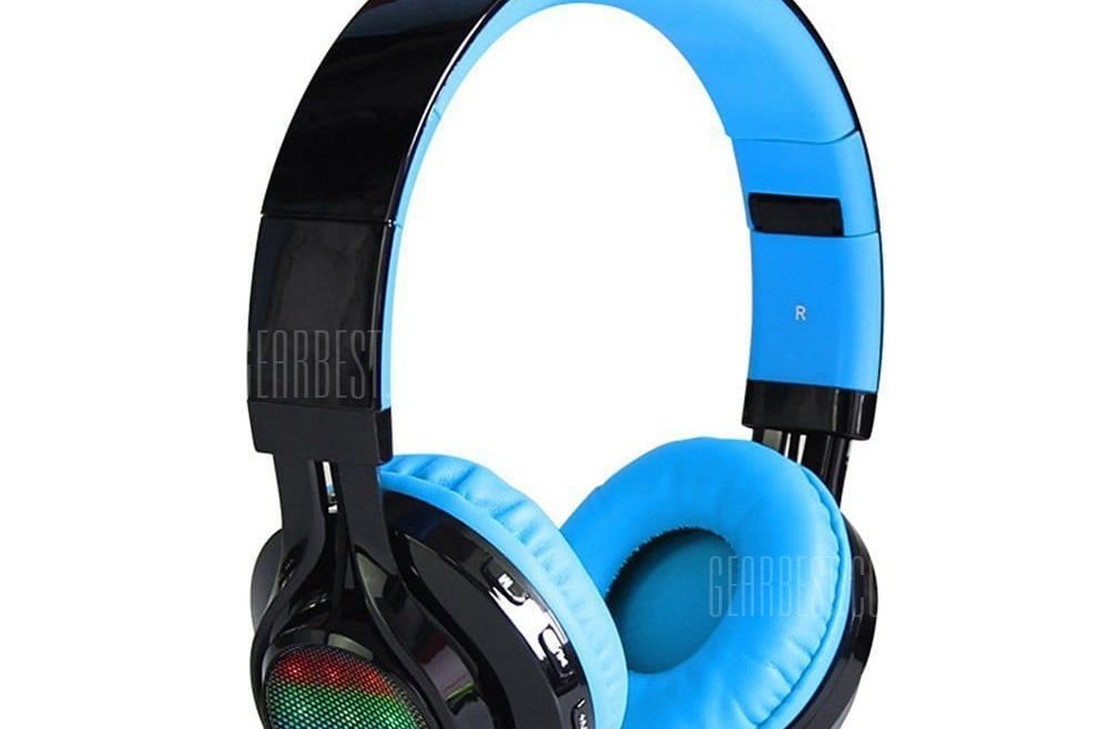 offertehitech-gearbest-Kanen Ab-005 Led Light Foldable Stereo Headsets Wireless Bluetooth Headphone with Mic