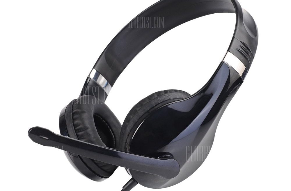 offertehitech-gearbest-Kanen KM - 1080 Extra Sound Stretchable Headphone Headset with Microphone for PC Desktop