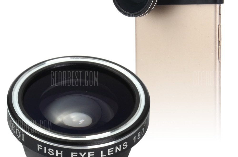 offertehitech-gearbest-LIEQI LQ - 018 3 In 1 180 Degree Fisheye Photo Lens