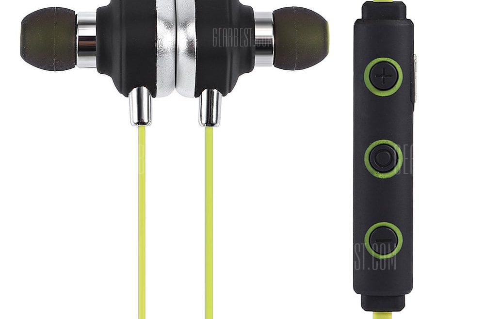 offertehitech-gearbest-Mini Flat Cord Magnetic Design Bluetooth Earbuds