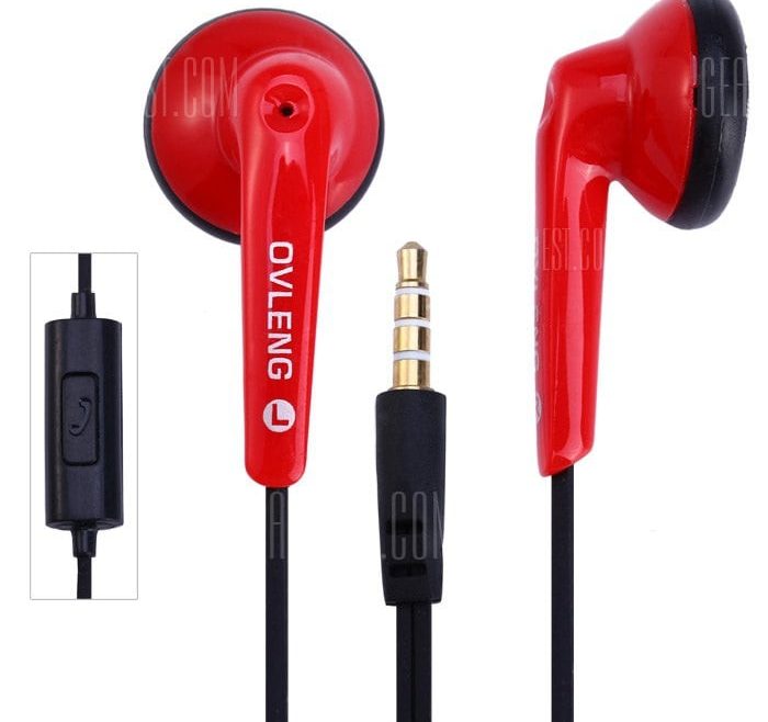offertehitech-gearbest-OVLENG iP510 In-Ear Earphone 3.5mm Microphone Stereo Bass High Resolution Headphone for iPhone / Samsung / iPad / iPod / Laptop / Mobile Phone