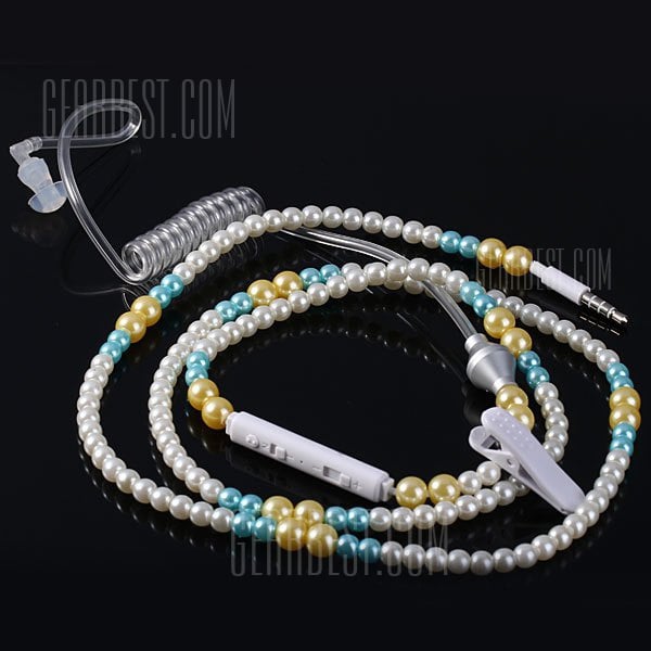 offertehitech-gearbest-Pearl Style Single Earbud Spiral Anti - radiation Earphone