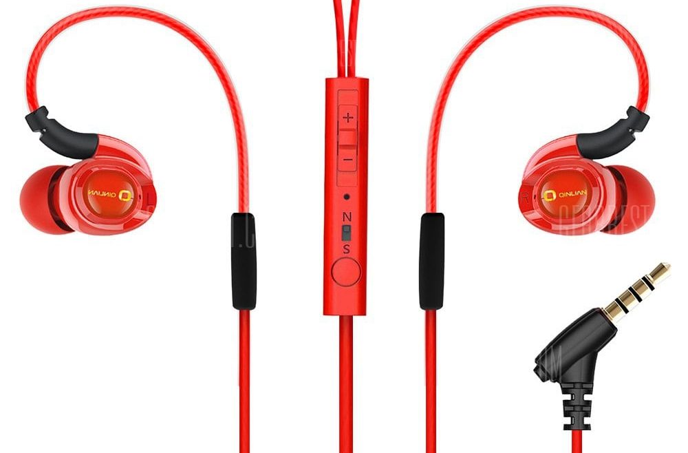 offertehitech-gearbest-Qinlian QY501 3.5MM Stereo Wired In-ear Music Earphones