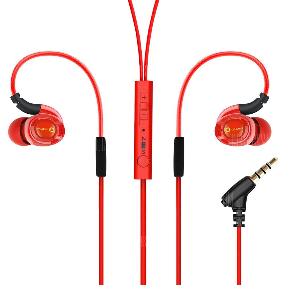 offertehitech-gearbest-Qinlian QY501 3.5MM Stereo Wired In-ear Music Earphones