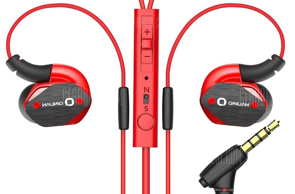 offertehitech-gearbest-Qinlian QY502 3.5MM Stereo Wired In-ear Music Earphones