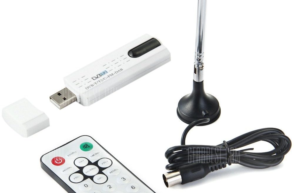 offertehitech-gearbest-USB2.0 DVB - T2 FM DAB Digital TV Tuner Receiver HDTV Stick for Laptop PC Computer