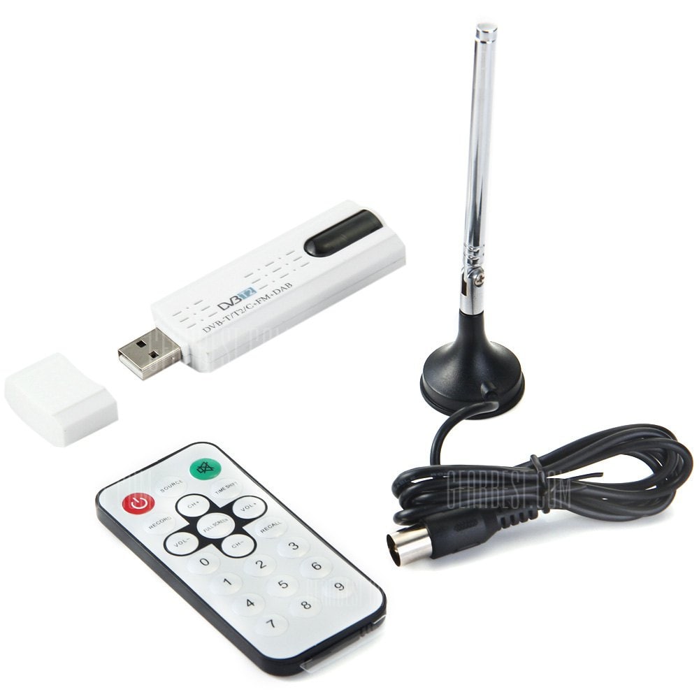 offertehitech-gearbest-USB2.0 DVB - T2 FM DAB Digital TV Tuner Receiver HDTV Stick for Laptop PC Computer