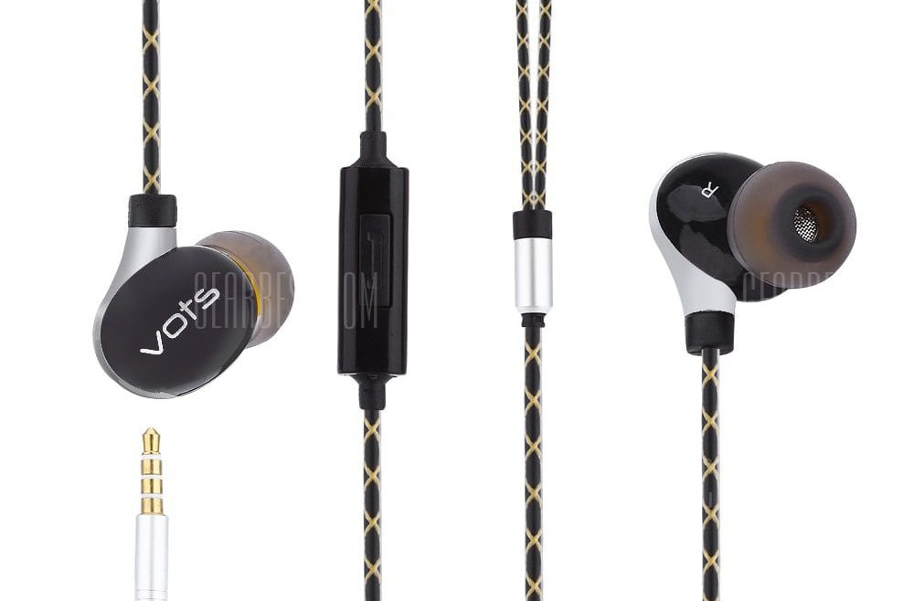 offertehitech-gearbest-Vots Y1 3.5MM Plug HiFi Stereo Earphones Headphones