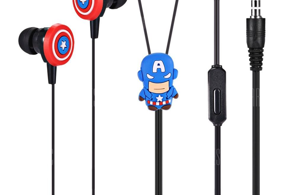 offertehitech-gearbest-Y04 Cartoon 3.5mm Wired In-ear Stereo Earphones with Mic