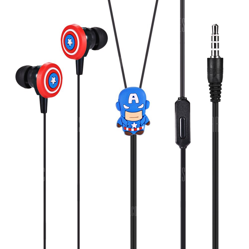 offertehitech-gearbest-Y04 Cartoon 3.5mm Wired In-ear Stereo Earphones with Mic