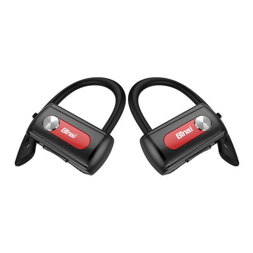 offertehitech-Binai T88 Wireless Bluetooth Stereo Dual Headphones with Mic DSP Noise Reduction - Black + Red