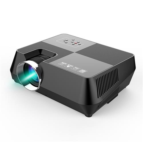 offertehitech-GT-S8 LED Projector 1500 Lumens SVGA 800x480 HDMI/Micro SD/USB/AV/VGA Input - Black