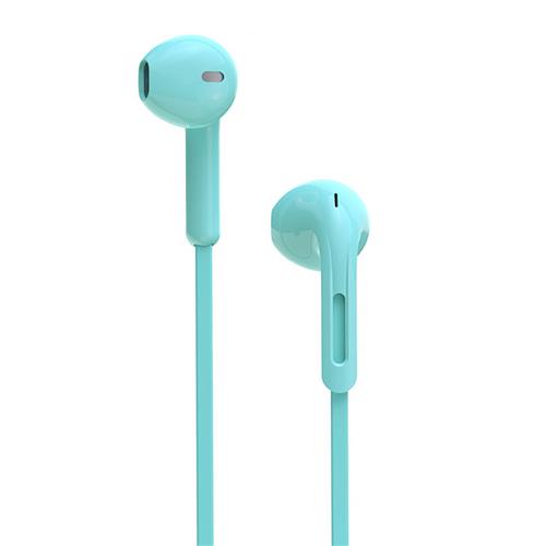 offertehitech-JOWAY H-P25 Stereo Earphone with Mic Noise Reduction Super Bass Flat Wire - Blue
