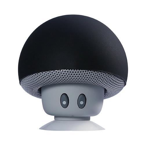 offertehitech-Mini Wireless Bluetooth Mushroom Speaker with Mic Water-resistant Heavy Bass Stereo Music - Black