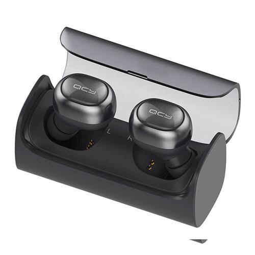 offertehitech-QCY Q29 Mini Wireless Bluetooth 4.1 Dual Earphones With MIC Charging Box - Black