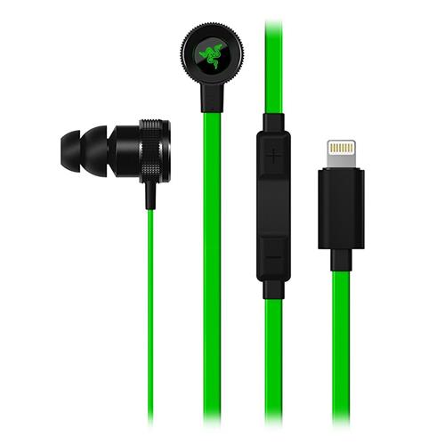 offertehitech-Razer Hammerhead iOS Headphones with In-Line Remote Mic Lightning Port for iOS Users - Green + Black