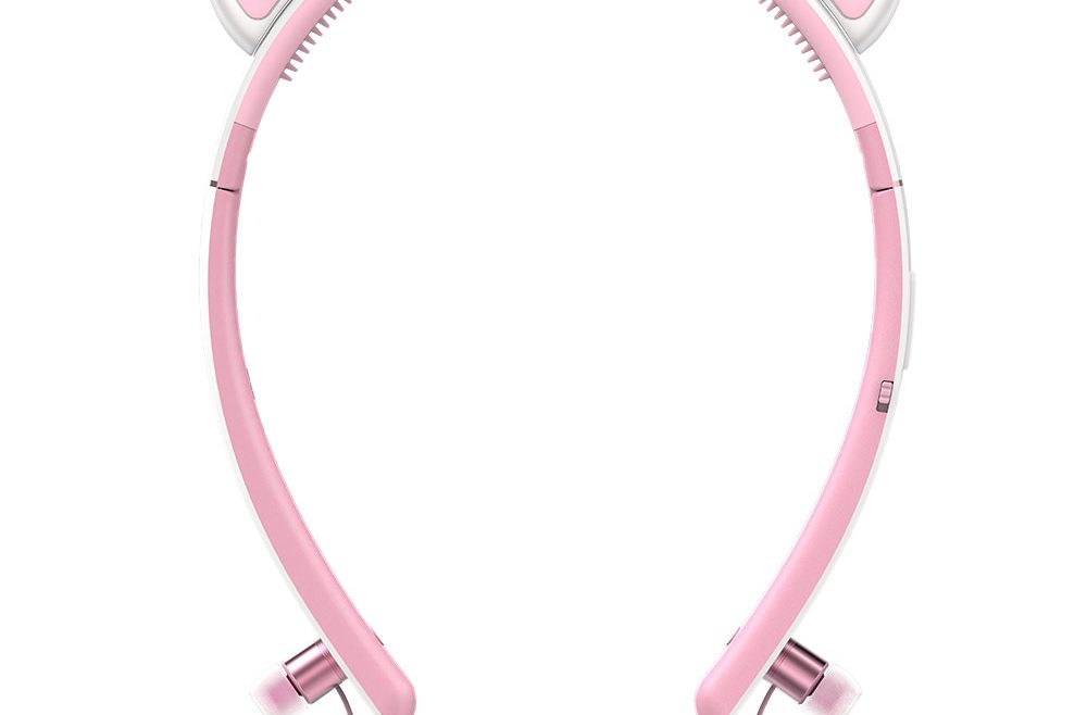 offertehitech-Tronsmart Bunny Ears Bluetooth Headphones with LED Light - Pink