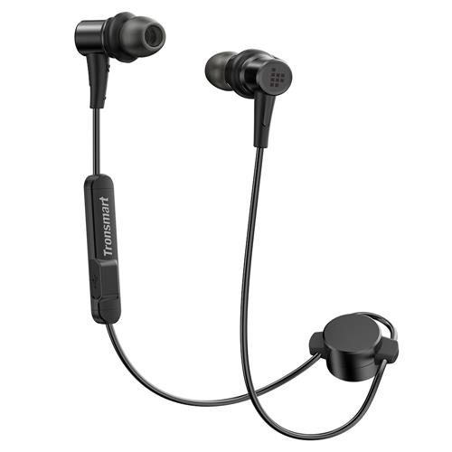 offertehitech-Tronsmart Encore Flair IP56 Water-Resistant Bluetooth Headphones with Bluetooth 4.1 & Microphone for iOS & Android Devices - Black