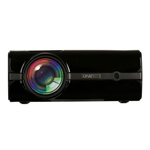 offertehitech-UHAPPY U45 Mini Projector 1080P HD LED 1600 Lumens with Built-in Speakers - Black