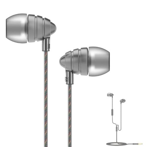 offertehitech-UIISII US90 Wired In-ear Earphones with Mic Powerful Bass One-key Control - Gray