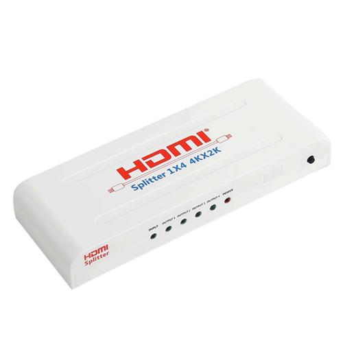 offertehitech-VK-104A HDMI 1.4 Splitter 1x4 4K*2K HD 1080P 3D Video Converter Adapter UK - White