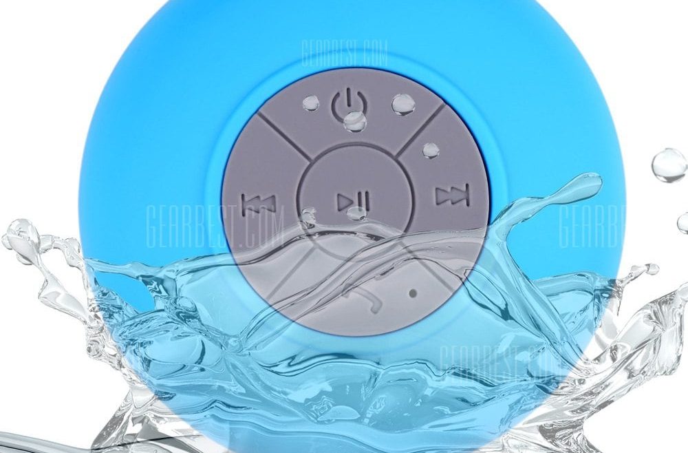 offertehitech-gearbest-BTS - 06 Bluetooth Water Resistant Shower Speaker with Sucker