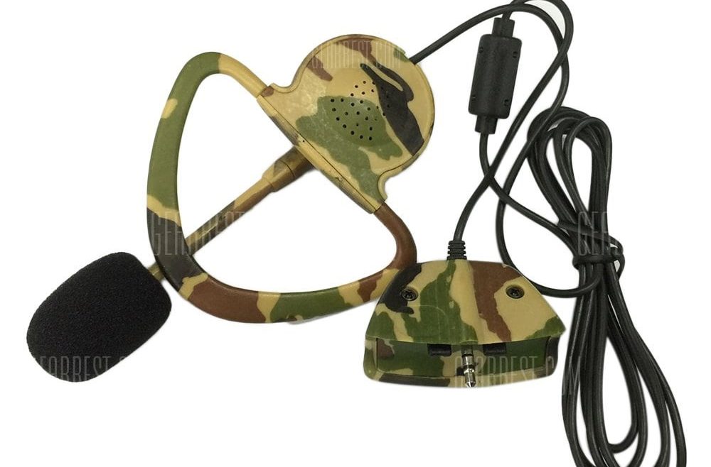 offertehitech-gearbest-Monaural Headset Headphone with Microphone for Microsoft XBOX 360 - 2.5mm Camouflage Color