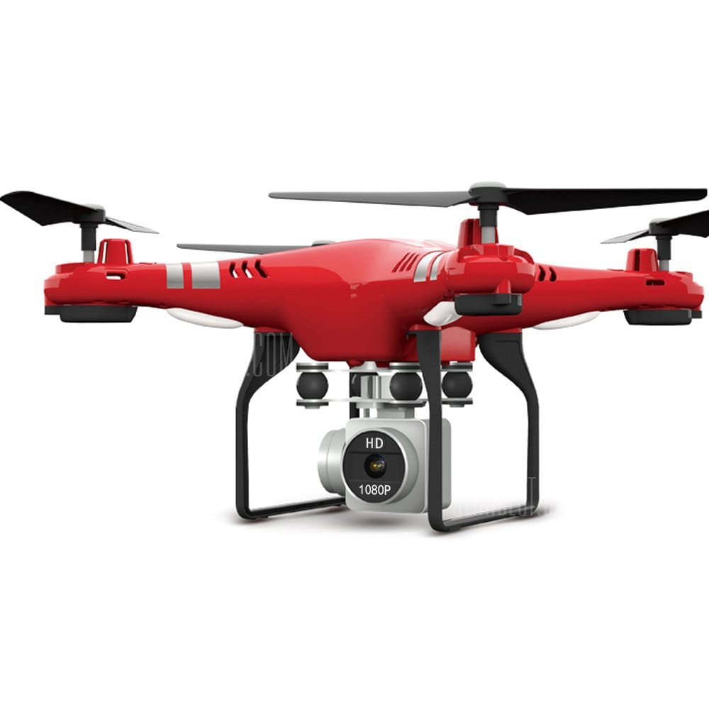 offertehitech-gearbest-RC Drone RTF  With 1080P HD Camera Quadcopter One Key Auto Return Height Holding  -  Red