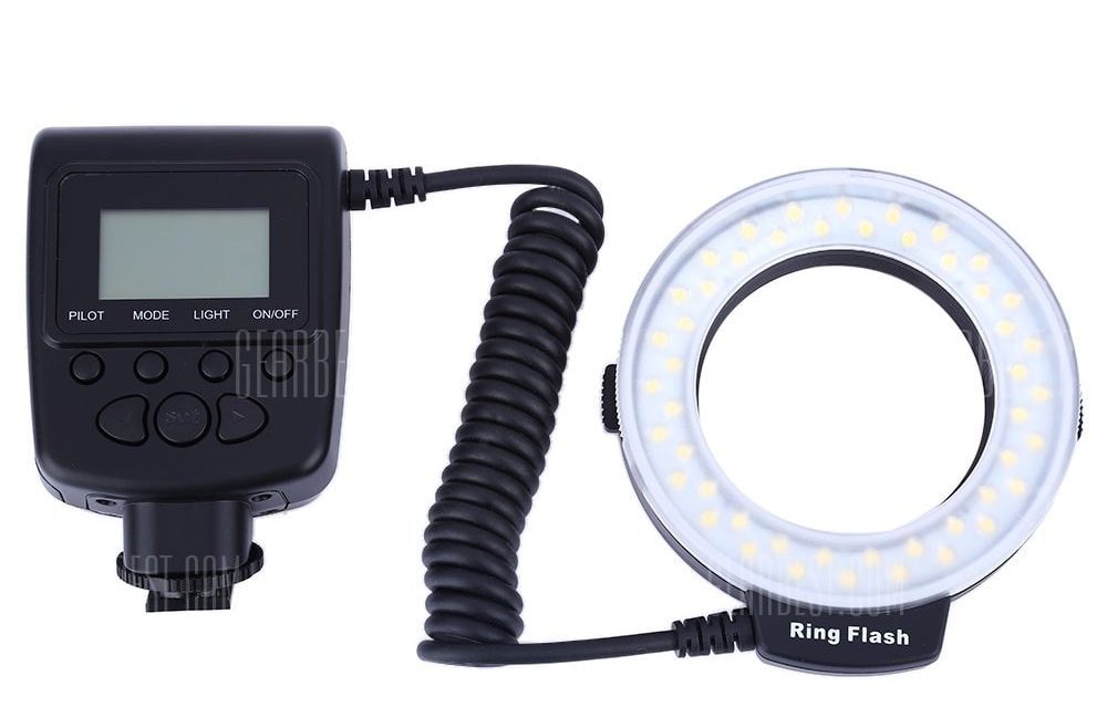 offertehitech-gearbest-RF550 Macro LED Ring Flash with LCD Display