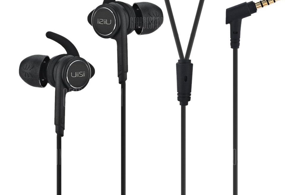 offertehitech-gearbest-UIISII BA - T7 In-ear Wired Metal Hybrid Stereo Earphones