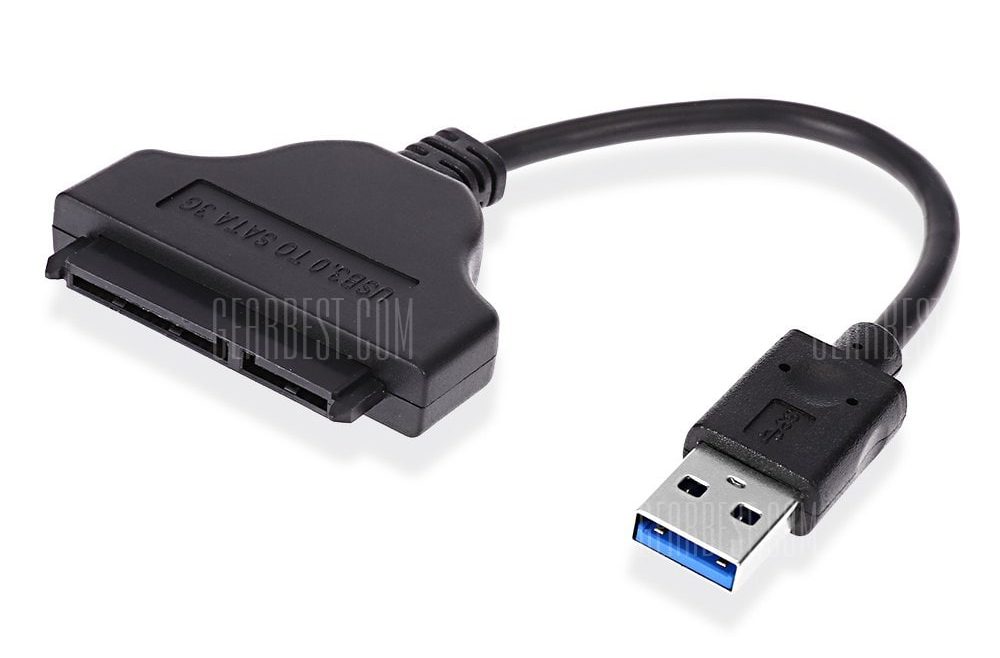 offertehitech-gearbest-UL - Tunite USB 3.0 to SATA 22 Pin Hard Disk Driver Cable
