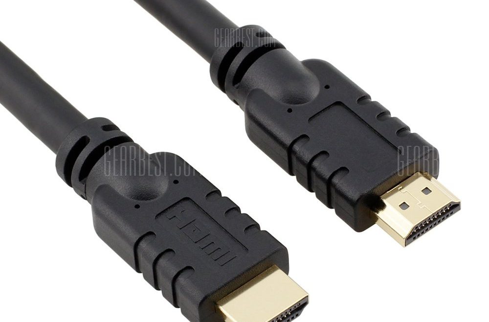offertehitech-gearbest-Wkae HDMI Cable Golden Plated 2.0 4K for HDTV Hi-speed 21Gbps Black 3M