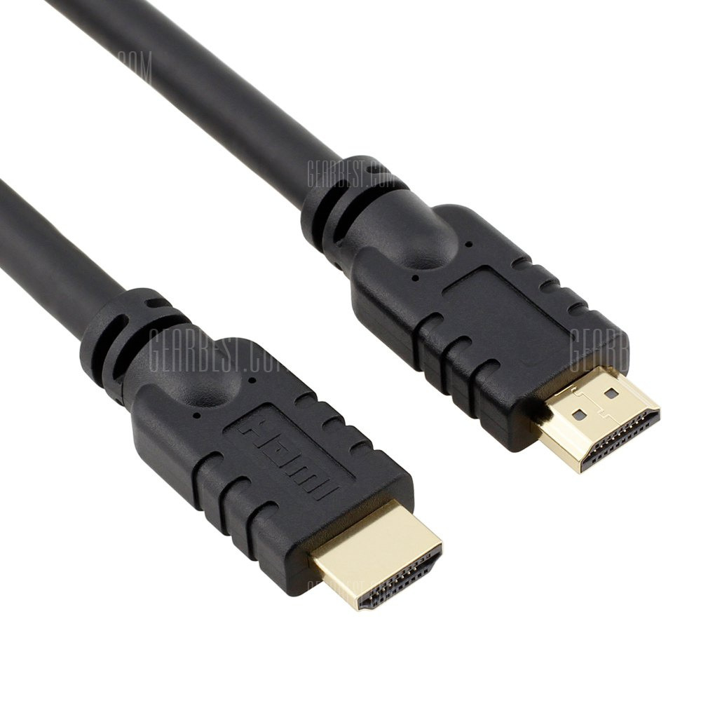 offertehitech-gearbest-Wkae HDMI Cable Golden Plated 2.0 4K for HDTV Hi-speed 21Gbps Black 3M