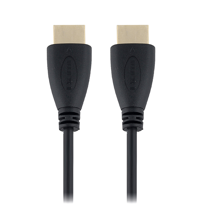 offertehitech-1M Gold Plated High Speed HDMI Cable with Ethernet Connection V1.4 HD 1080P Male/Male - Black