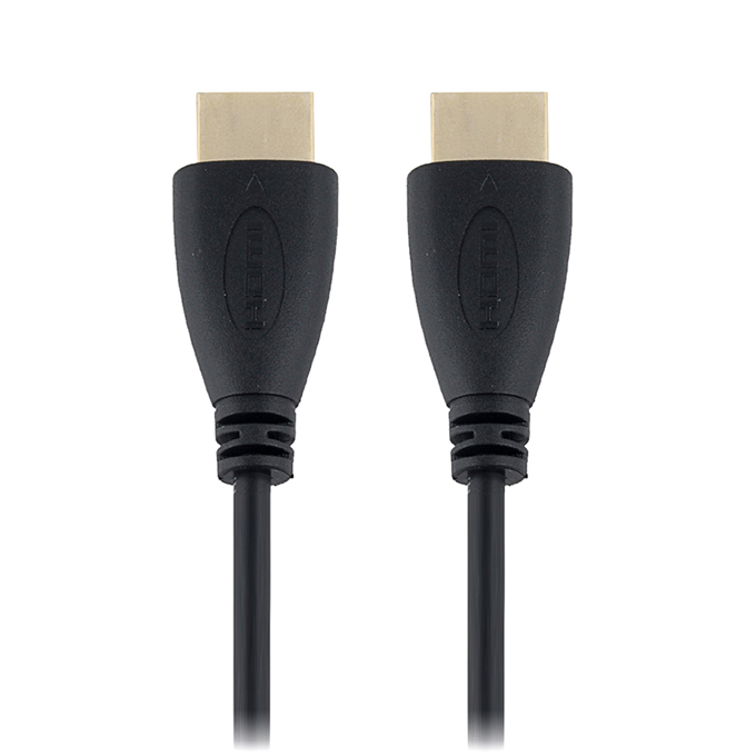 offertehitech-1M Gold Plated High Speed HDMI Cable with Ethernet Connection V1.4 HD 1080P Male/Male - Black