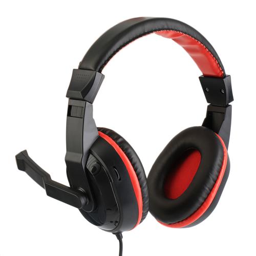 offertehitech-3.5mm Adjustable Gaming Headphones with Mic Stereo Noise-canceling Headset - Black & Red