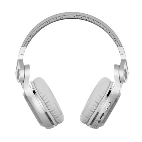 offertehitech-Bluedio T2+ Bluetooth4.1 Wireless Stereo Headphone TF Card FM  Music Headset - White