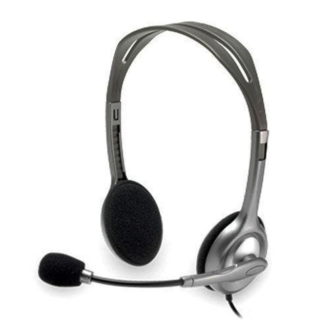 offertehitech-Brand Logitech H110 Stereo Headset Headphone w/Boom Microphone PC headphone Noise Cancelling Telephone Headset