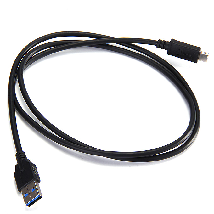 offertehitech-CY U3-199-WH USB 3.0 Type C Male to Type A Male Data Cable(100cm) for Tablet/ Mobile Phone/ Hard Disk Drive - Black