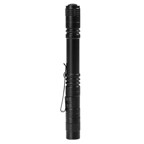 offertehitech-Cree LED Waterproof Anti-slip Anti-abrasion Outdoor Mini Flashlight Aluminium Alloy Highlight Torch AAA 133mm - Black