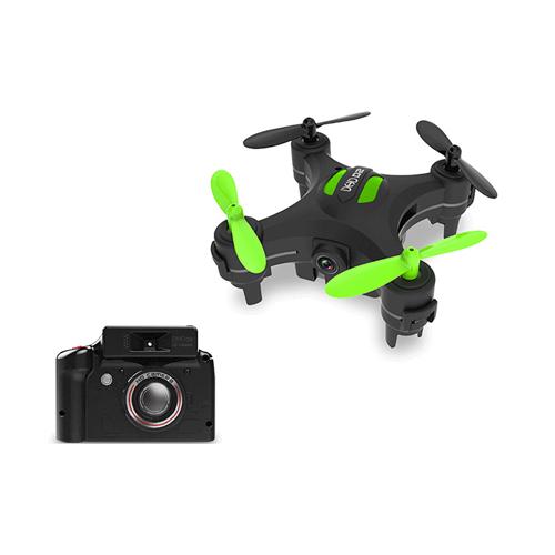 offertehitech-DHD D2 MINI With 2.0MP HD Camera Headless Mode 3D Roll RC Quadcopter RTF - Black