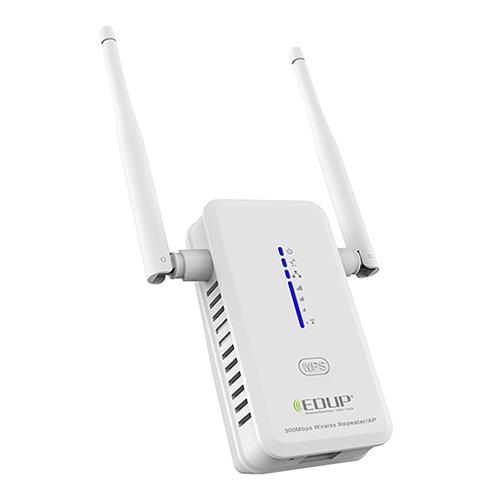 offertehitech-EDUP EP-AC2917 MTK7620N WiFi Repeater WiFi Amplifier 802.11b/g/n 300Mbps With Dual External Antennas - White